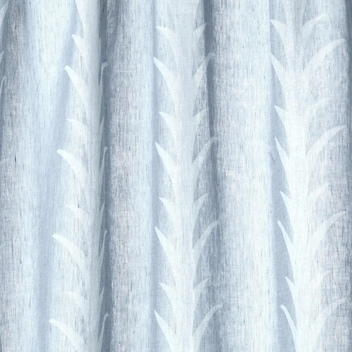 Schumacher 180802 Acanthus Stripe Sheer Slate fabric swatch