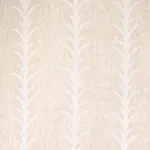 Schumacher 180800 Acanthus Stripe Sheer Taupe fabric swatch
