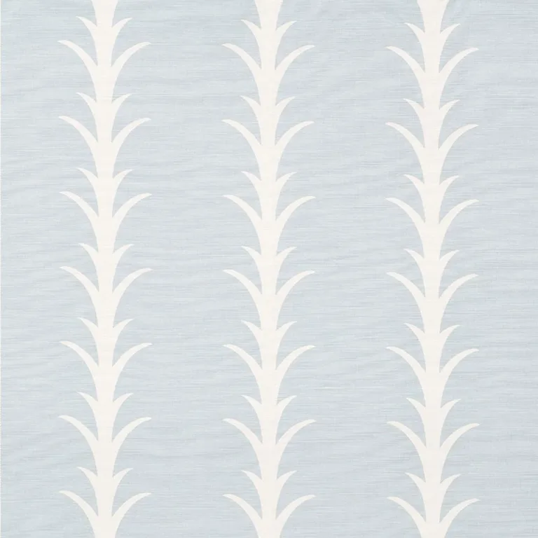 Schumacher 177633 Acanthus Stripe Sky fabric swatch