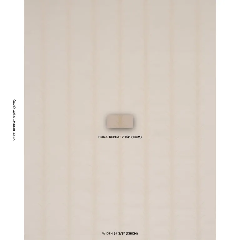 Schumacher 86450 Acanthus Stripe Velvet Mistral Sand fabric swatch