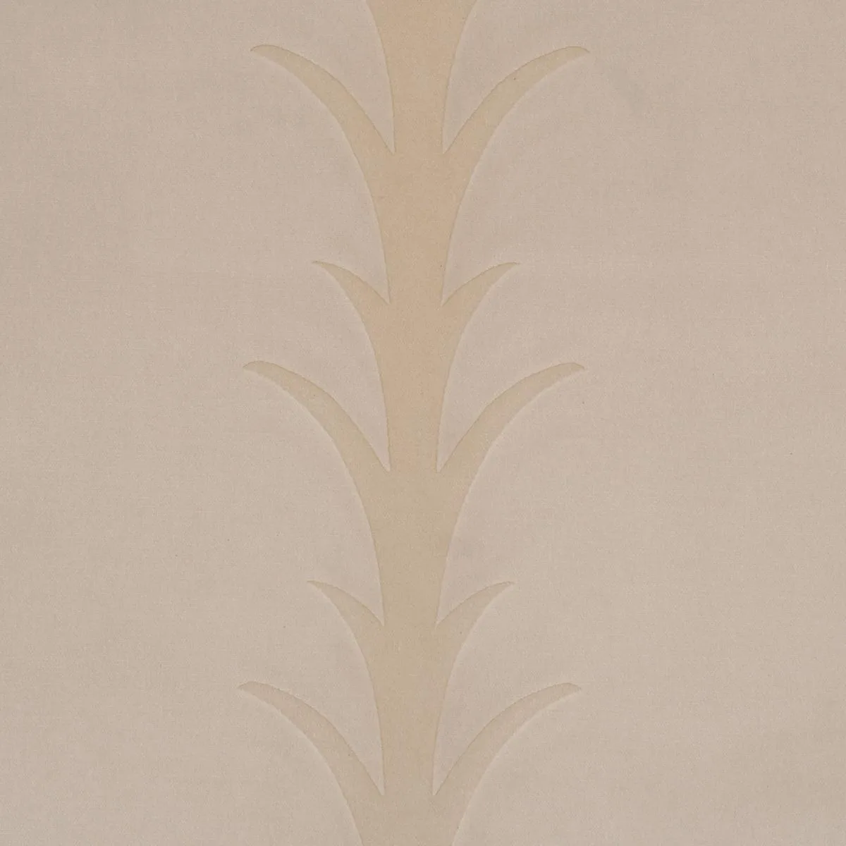 Schumacher 86450 Acanthus Stripe Velvet Mistral Sand fabric swatch