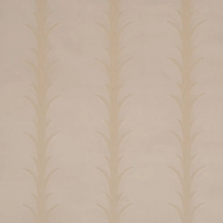 Schumacher 86450 Acanthus Stripe Velvet Mistral Sand fabric swatch
