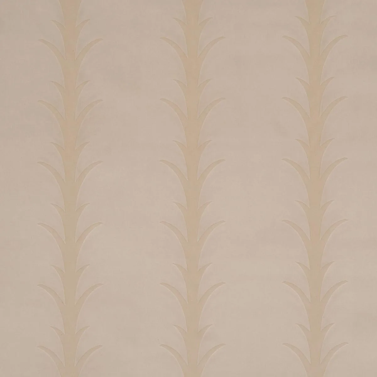 Schumacher 86450 Acanthus Stripe Velvet Mistral Sand fabric swatch