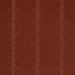 Schumacher 86452 Acanthus Stripe Velvet Terracotta fabric swatch