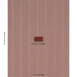 Schumacher 86452 Acanthus Stripe Velvet Terracotta fabric swatch
