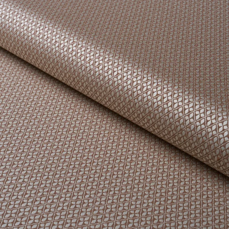 Schumacher 87082 Adams Damask Brown fabric swatch