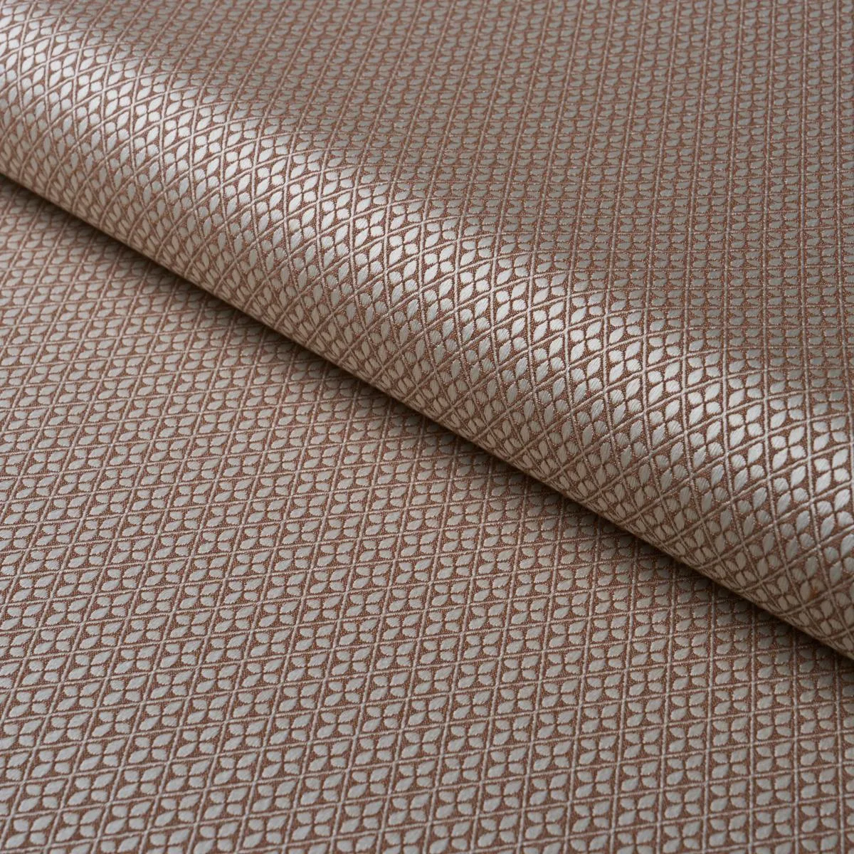 Schumacher 87082 Adams Damask Brown fabric swatch