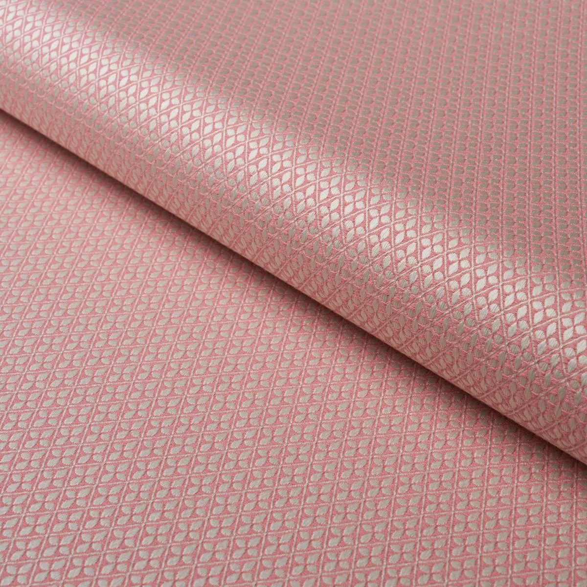 Schumacher 87085 Adams Damask Pink fabric swatch