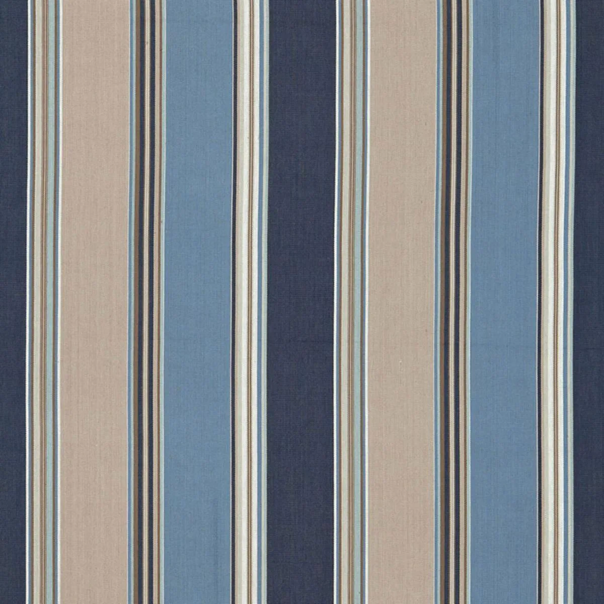 Schumacher 66002 Addison Cotton Stripe Indigo fabric swatch