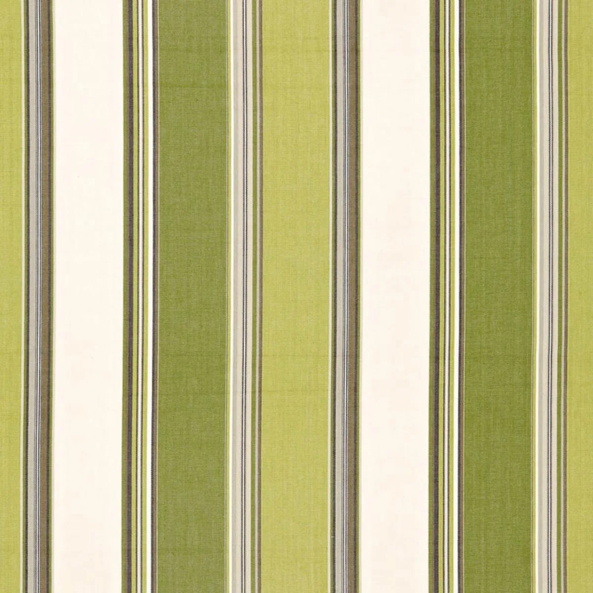 Schumacher 66003 Addison Cotton Stripe Vert fabric swatch