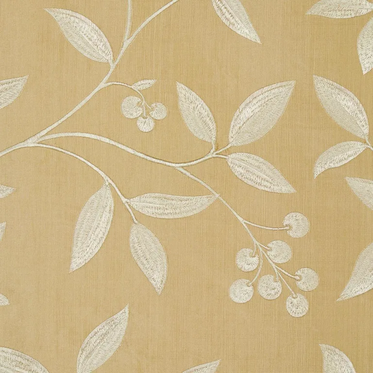 Schumacher 64331 Adelaide Embroidery Blonde fabric swatch
