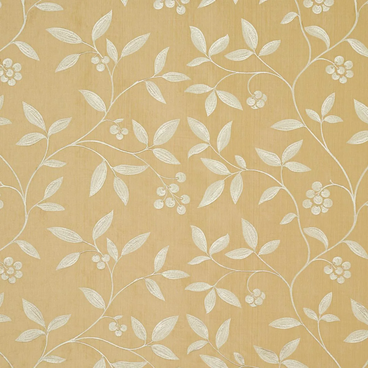 Schumacher 64331 Adelaide Embroidery Blonde fabric swatch