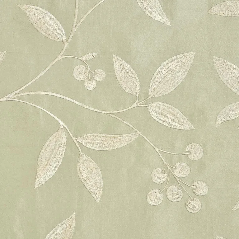Schumacher 64332 Adelaide Embroidery Ciel fabric swatch