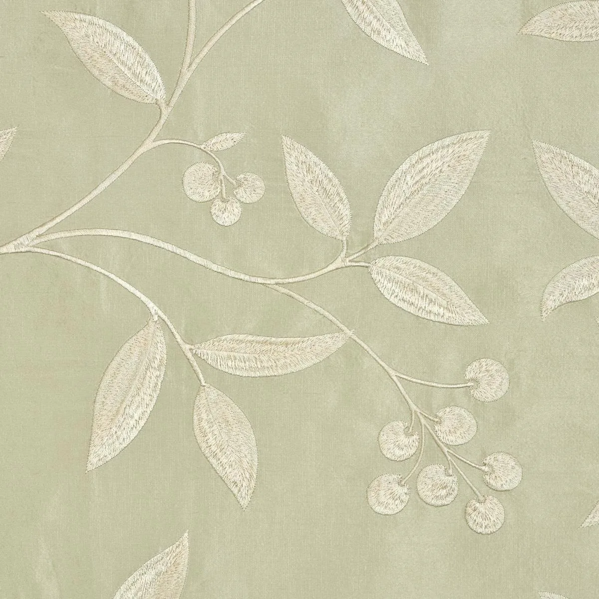 Schumacher 64332 Adelaide Embroidery Ciel fabric swatch