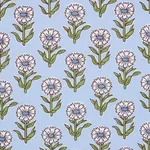 Schumacher 180581 Adeline Mineral & Leaf fabric swatch