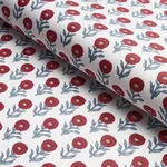 Schumacher 180582 Adeline Rouge & Blue fabric swatch