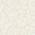 Schumacher 55981 Adia Sheer Embroidery Cream fabric swatch