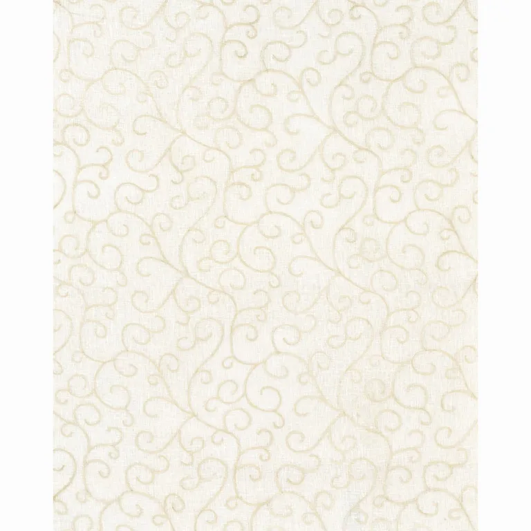 Schumacher 55981 Adia Sheer Embroidery Cream fabric swatch