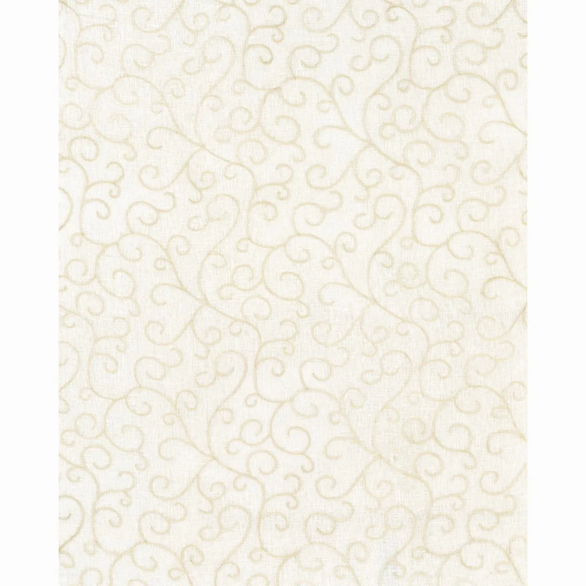 Schumacher 55981 Adia Sheer Embroidery Cream fabric swatch