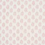 Schumacher 179365 Aditi Hand-Block Print Blush fabric swatch
