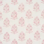 Schumacher 179365 Aditi Hand-Block Print Blush fabric swatch