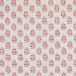 Schumacher 179362 Aditi Hand-Block Print Pink fabric swatch