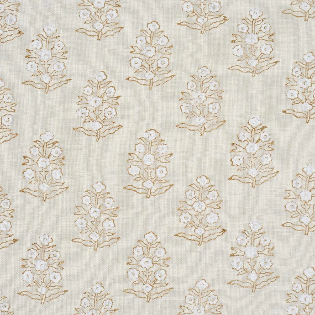 Schumacher 179363 Aditi Hand-Block Print Sage fabric swatch