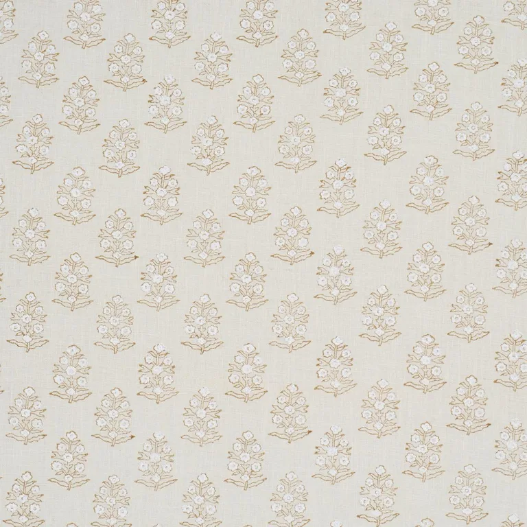 Schumacher 179363 Aditi Hand-Block Print Sage fabric swatch