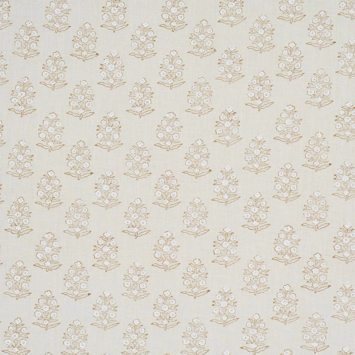 Schumacher 179363 Aditi Hand-Block Print Sage fabric swatch