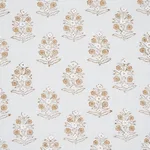 Schumacher 179364 Aditi Hand-Block Print Sky fabric swatch