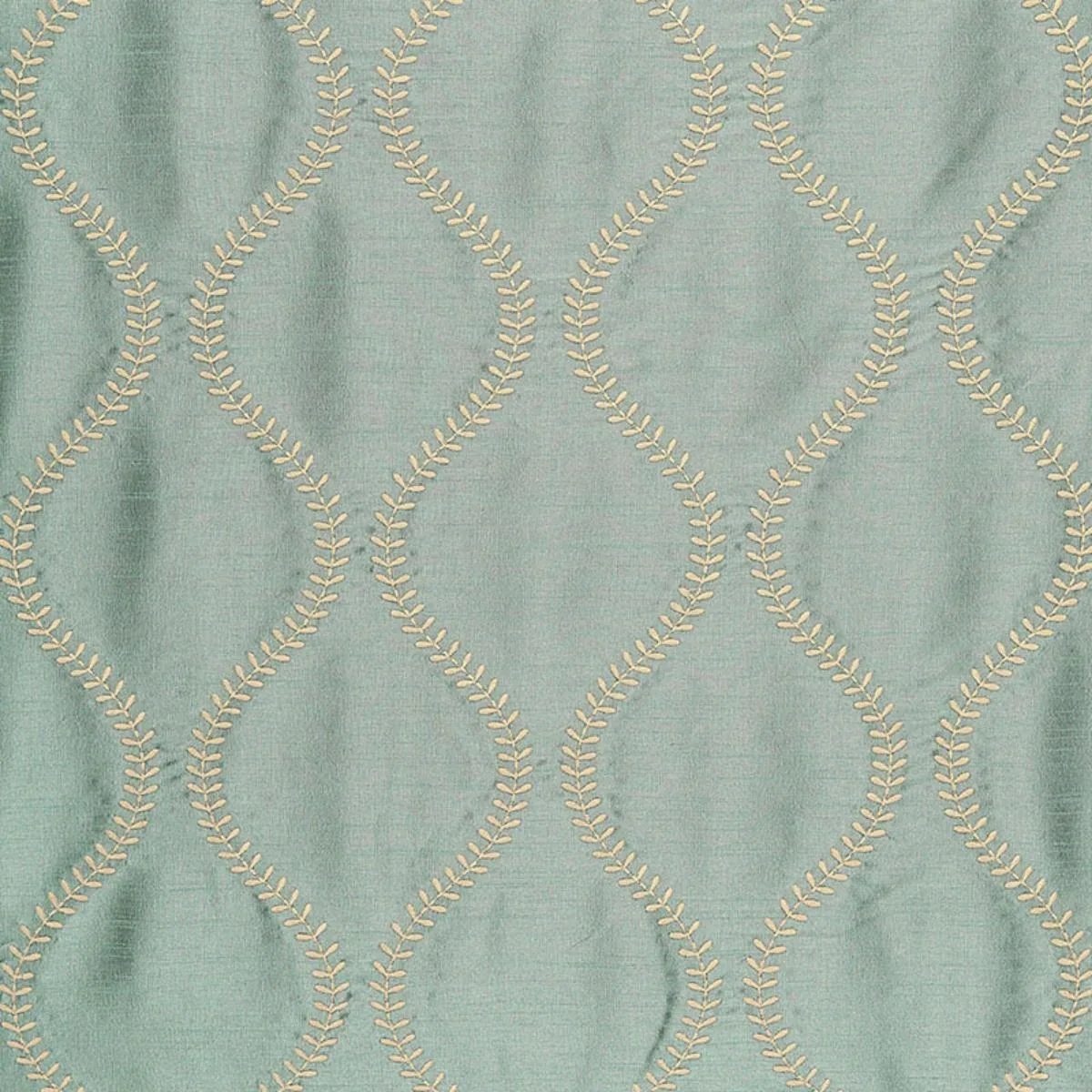 65753 Agadir Embroidery Aqua Fabric