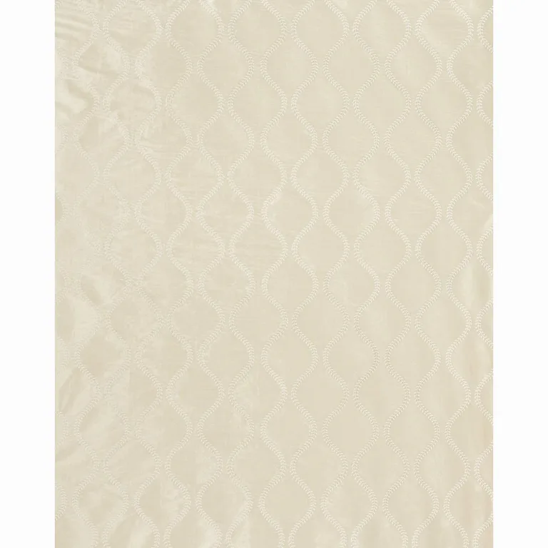 Schumacher 65752 Agadir Embroidery Champagne fabric swatch