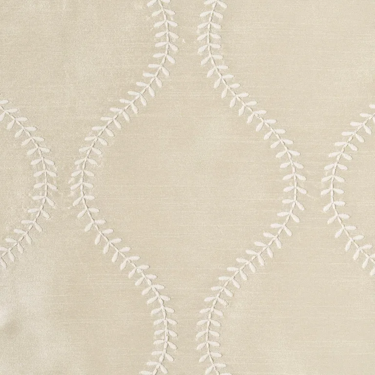 Schumacher 65752 Agadir Embroidery Champagne fabric swatch