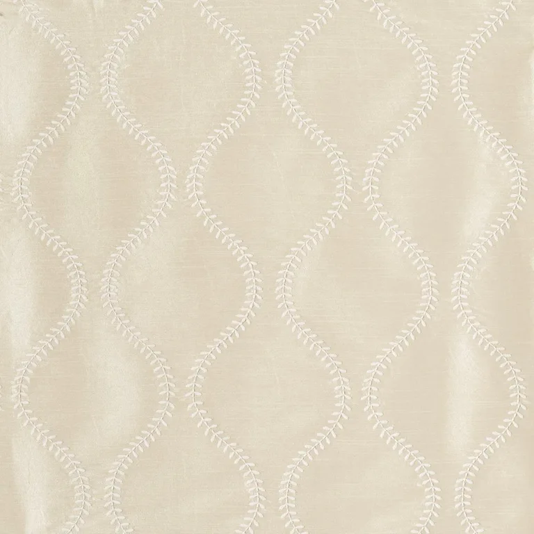 Schumacher 65752 Agadir Embroidery Champagne fabric swatch