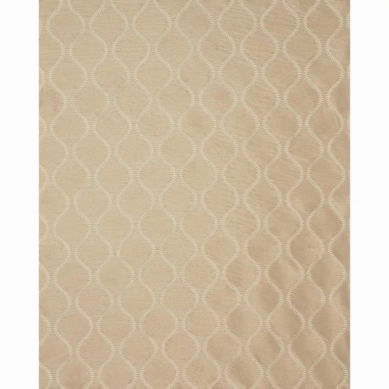 Schumacher 65750 Agadir Embroidery Chanterelle fabric swatch