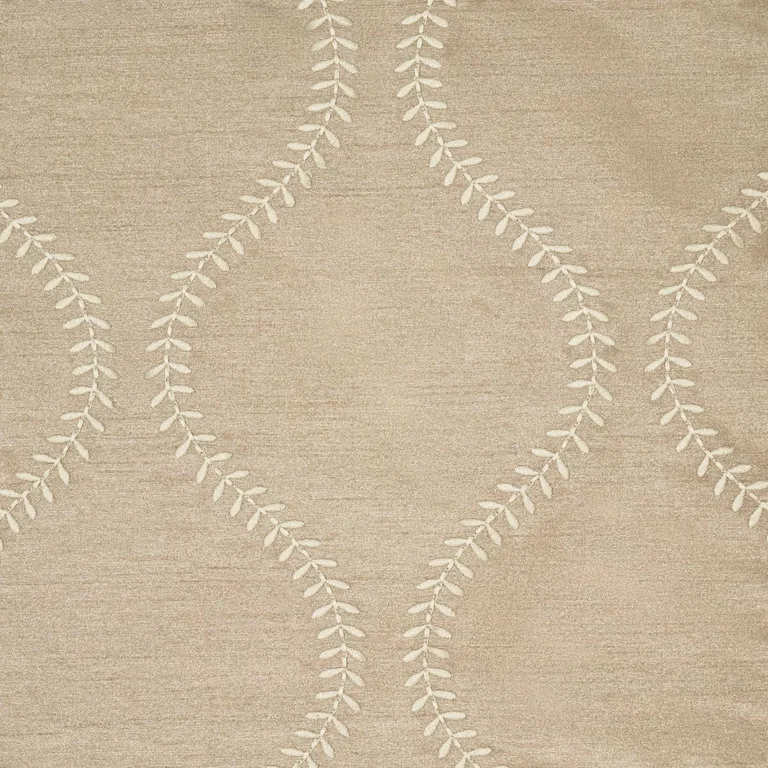 Schumacher 65750 Agadir Embroidery Chanterelle fabric swatch