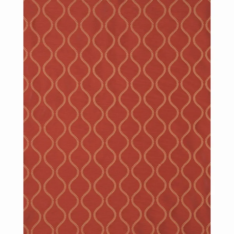 Schumacher 65754 Agadir Embroidery Spice fabric swatch