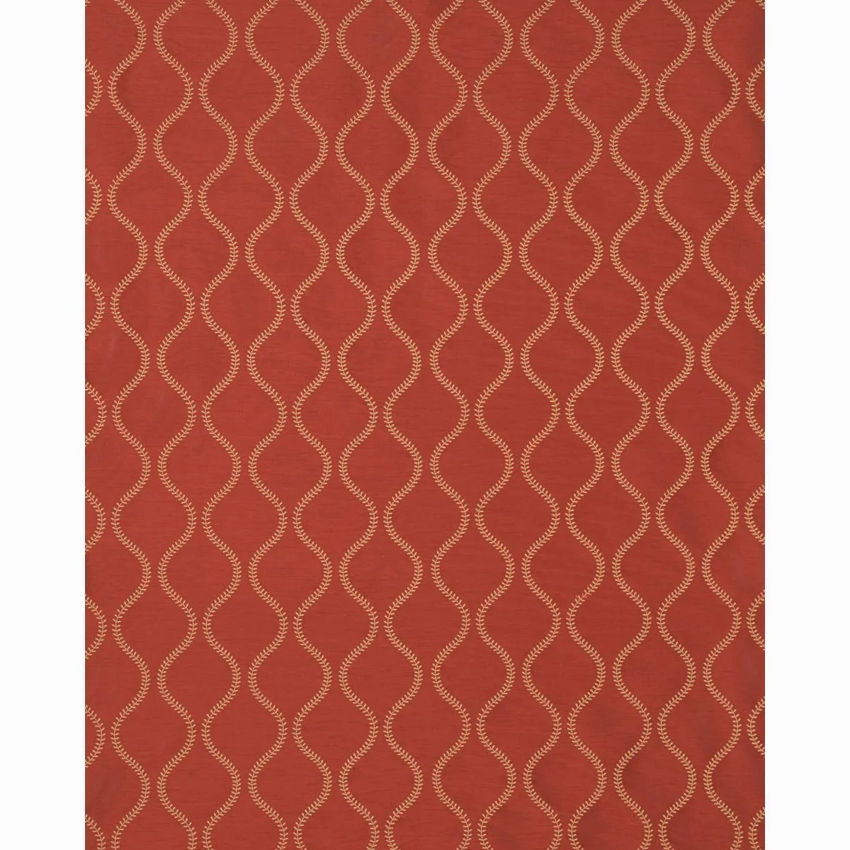 Schumacher 65754 Agadir Embroidery Spice fabric swatch