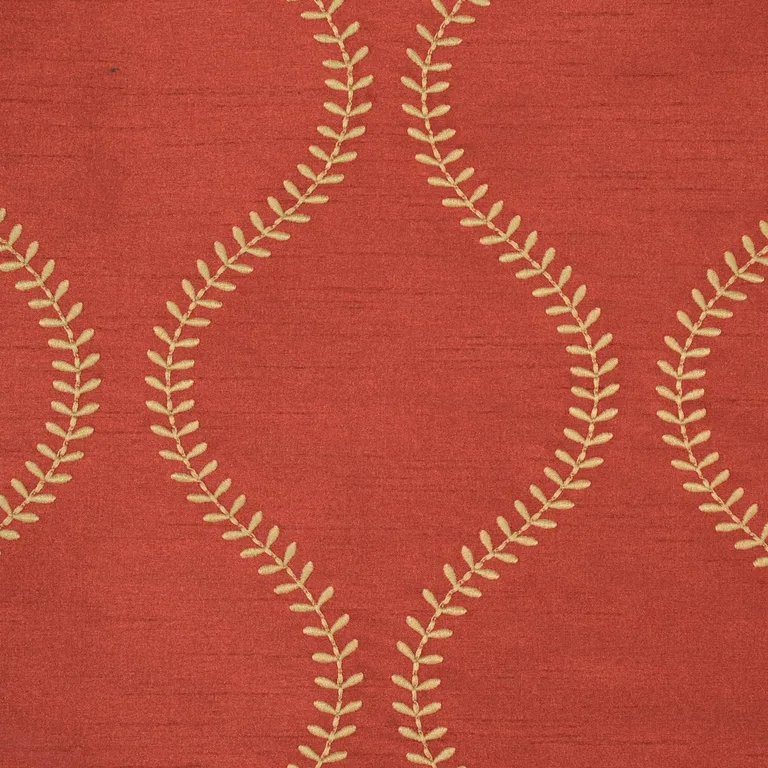Schumacher 65754 Agadir Embroidery Spice fabric swatch