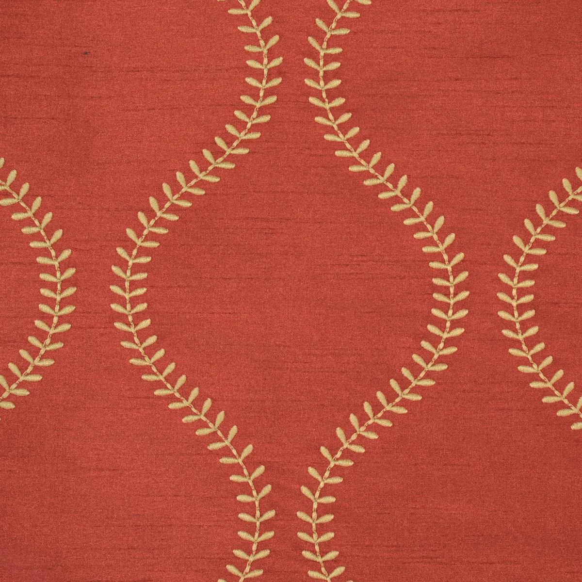 Schumacher 65754 Agadir Embroidery Spice fabric swatch