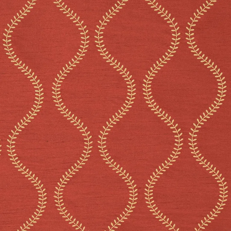 Schumacher 65754 Agadir Embroidery Spice fabric swatch