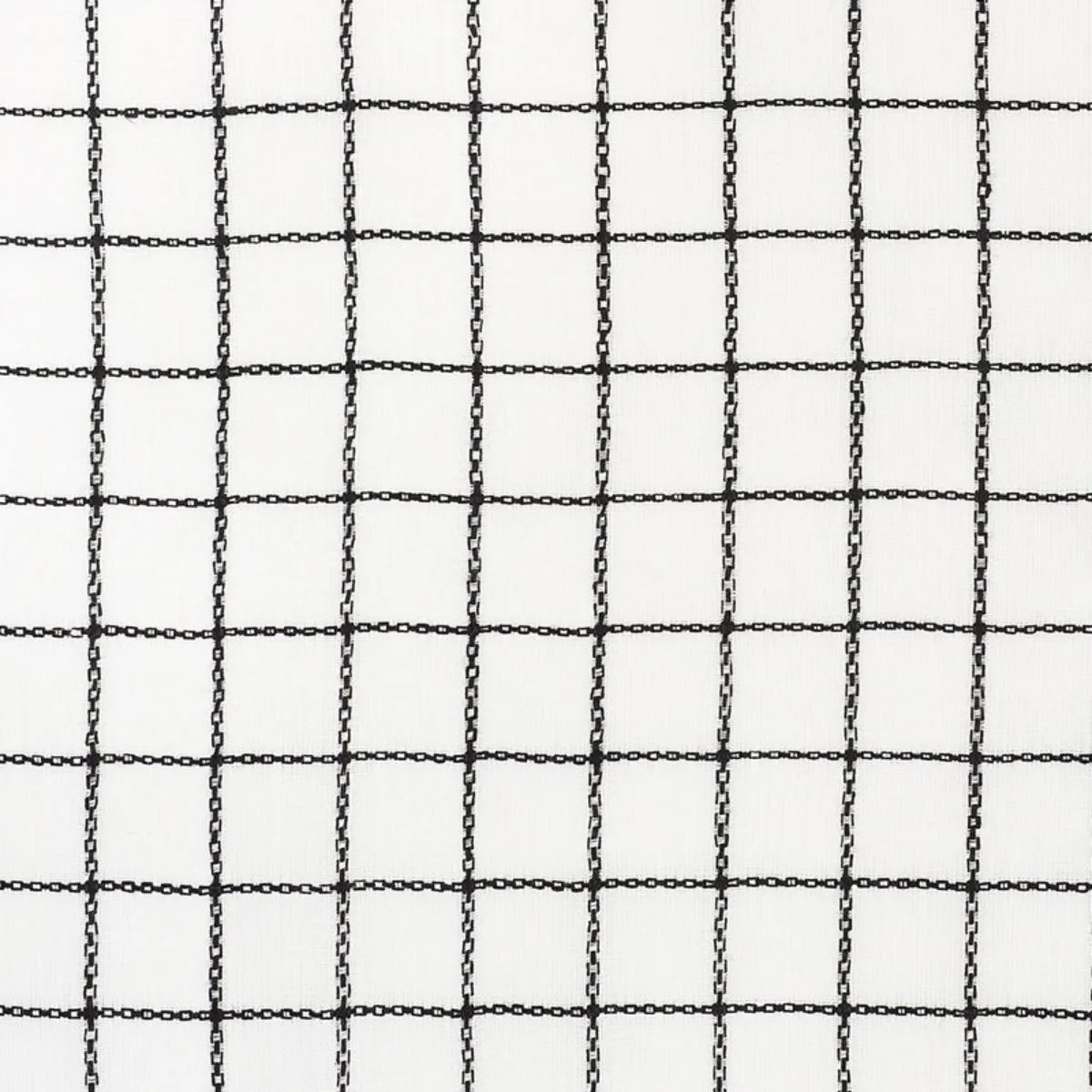 Schumacher 72082 Agnes Sheer Blackwork fabric swatch