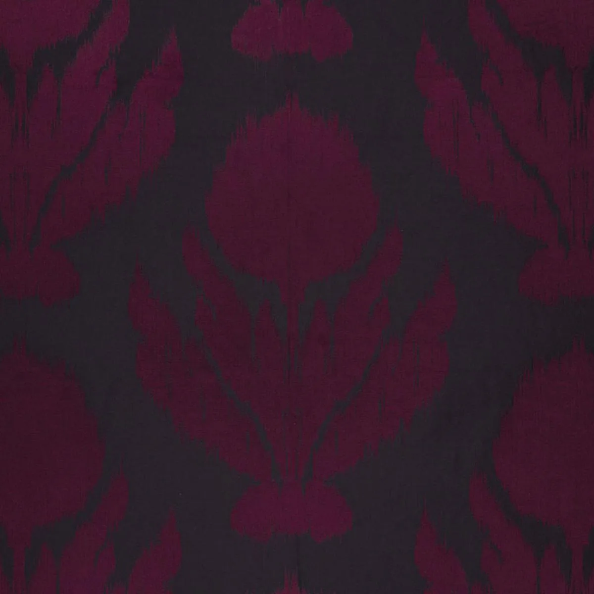 Schumacher 65851 Agra Silk Weave Black Plum fabric swatch
