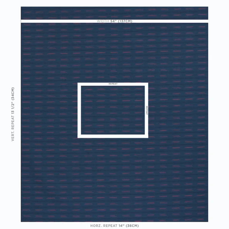 Schumacher 78581 Ainsley Stripe Indoor/Outdoor Navy fabric swatch