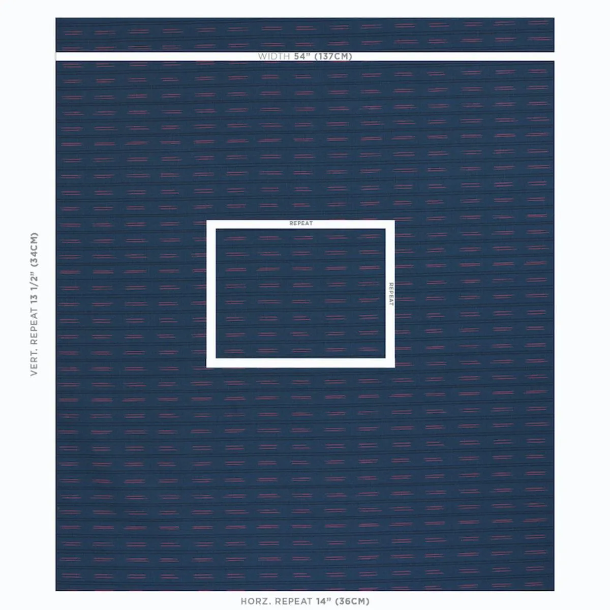 Schumacher 78581 Ainsley Stripe Indoor/Outdoor Navy fabric swatch