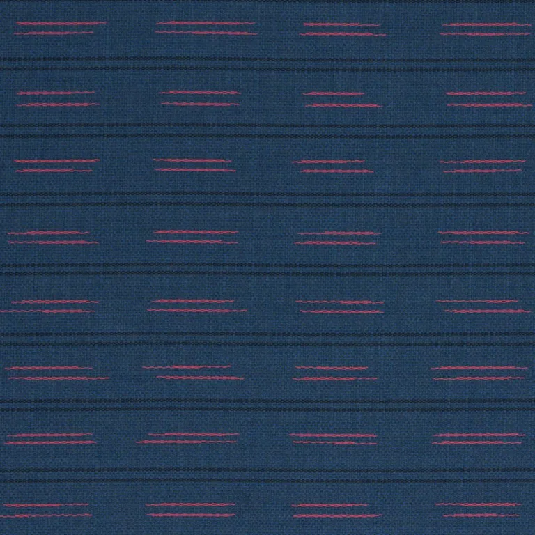 Schumacher 78581 Ainsley Stripe Indoor/Outdoor Navy fabric swatch