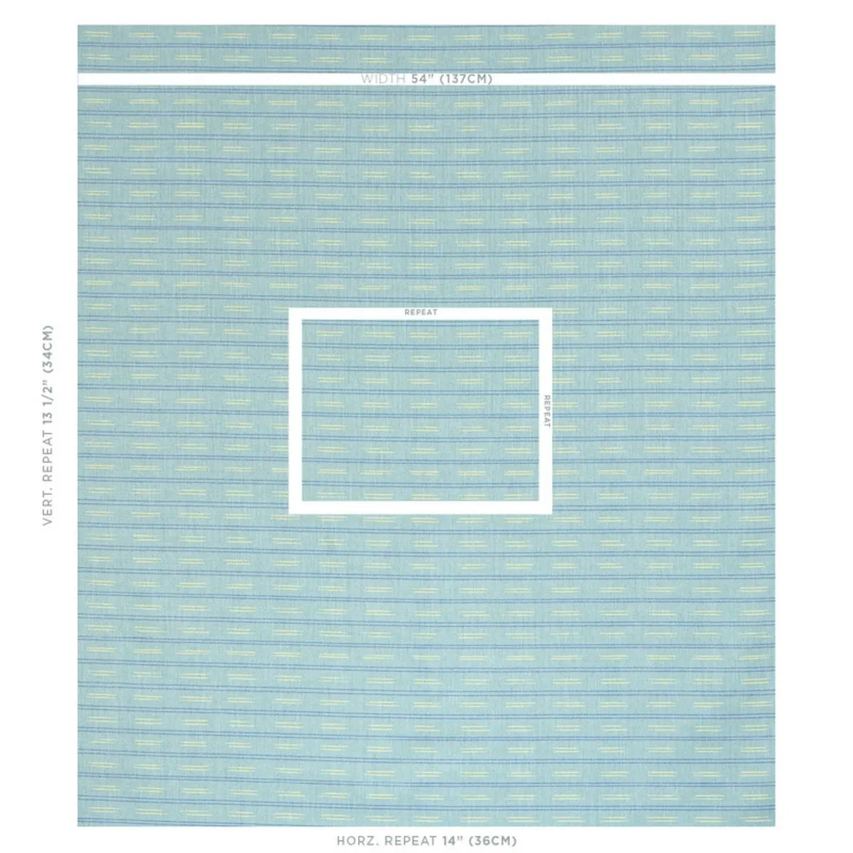 Schumacher 78580 Ainsley Stripe Indoor/Outdoor Sky fabric swatch