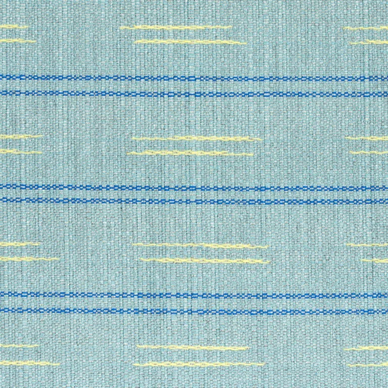 Schumacher 78580 Ainsley Stripe Indoor/Outdoor Sky fabric swatch