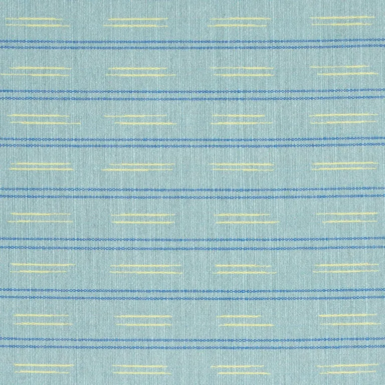Schumacher 78580 Ainsley Stripe Indoor/Outdoor Sky fabric swatch