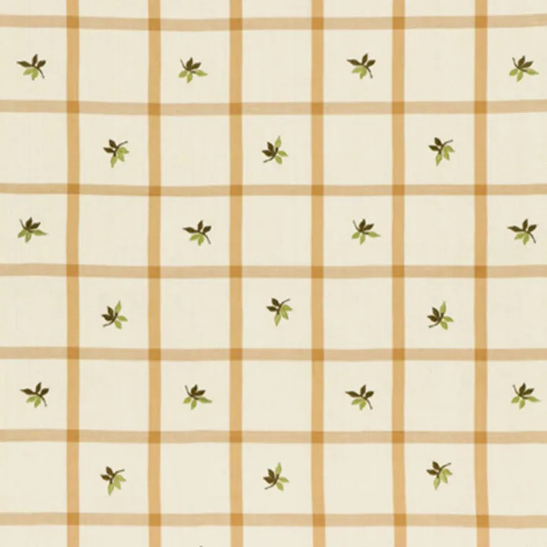 Schumacher 3499001 Alanna Embroidery Bisque fabric swatch